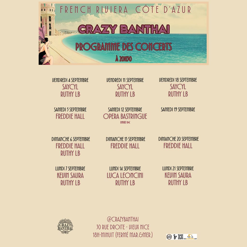 programme concerts crazy banthai