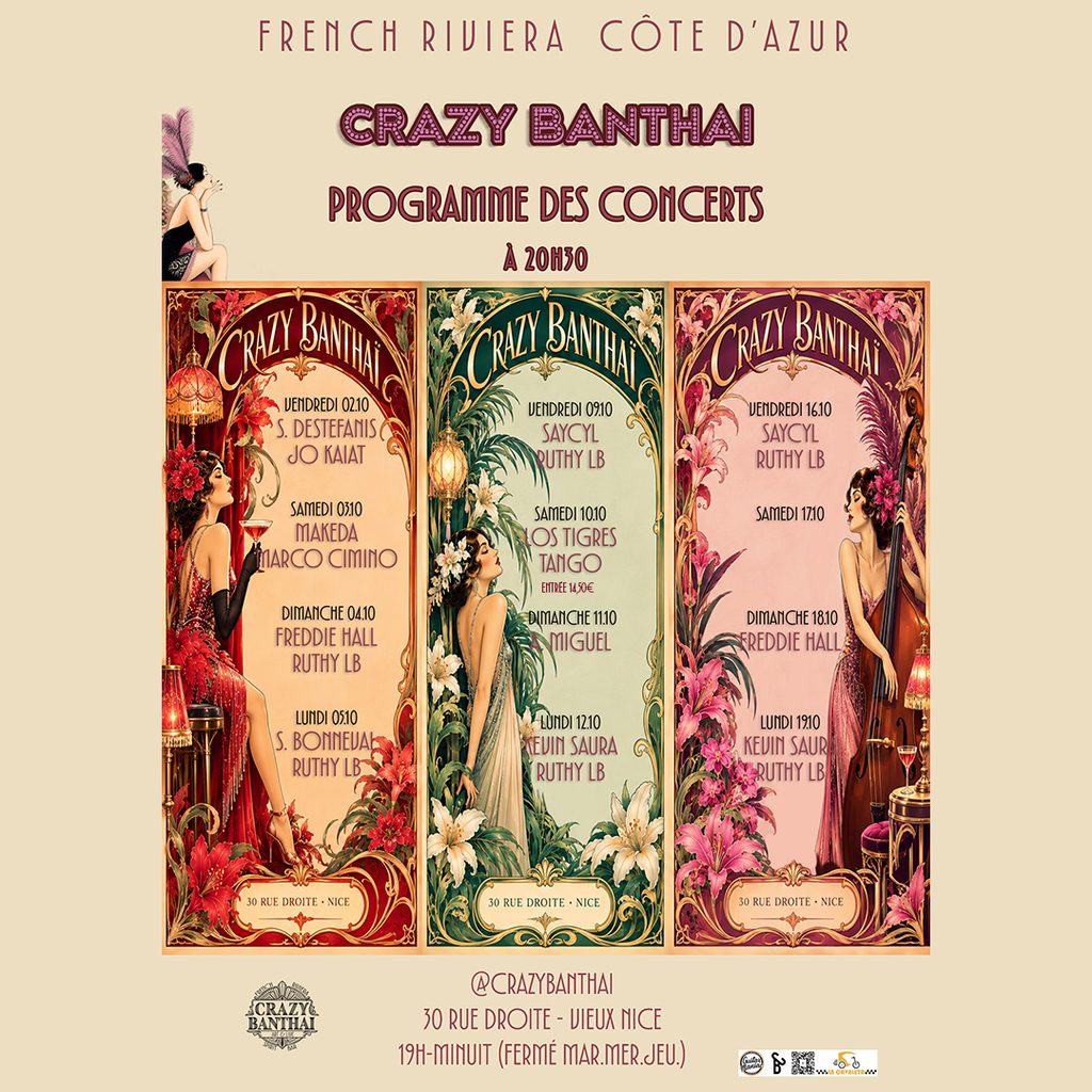 programme musical du Crazy Banthai